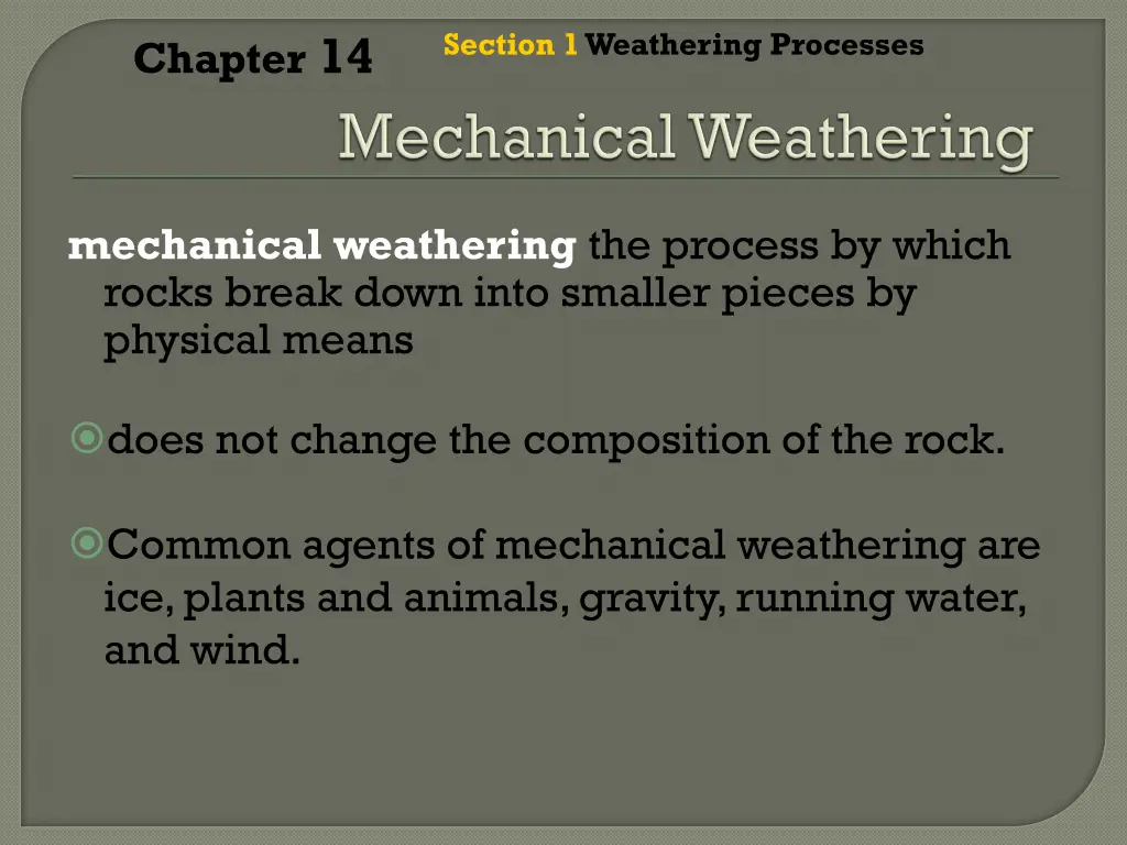 section 1 weathering processes 1