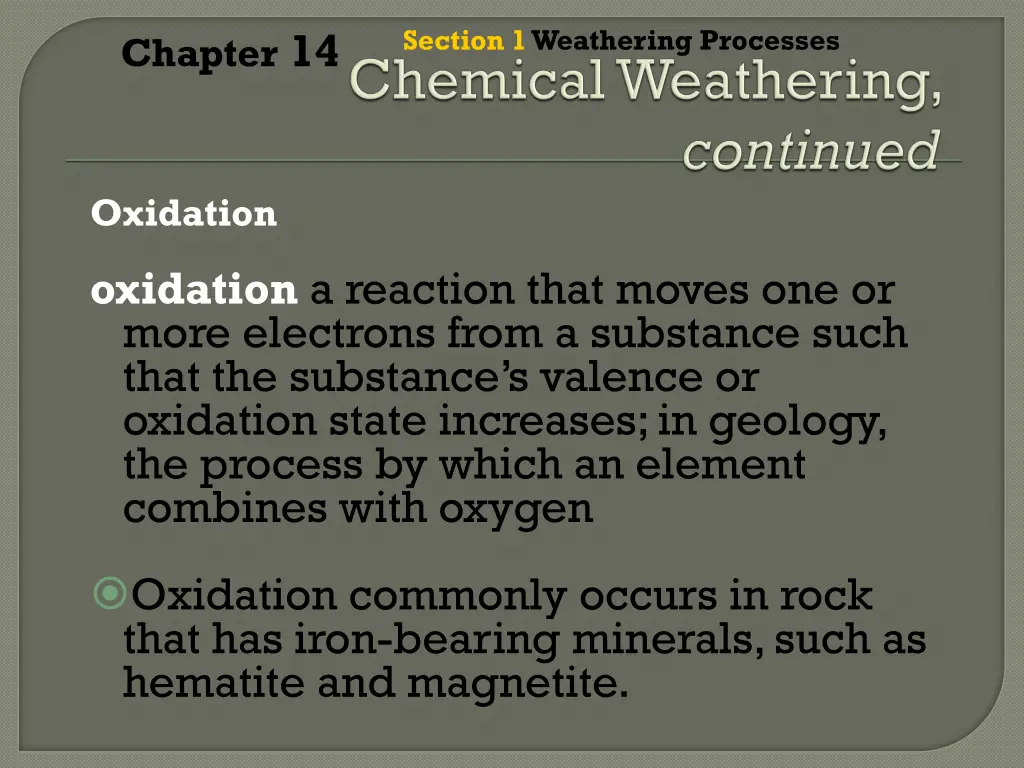 section 1 weathering processes 6