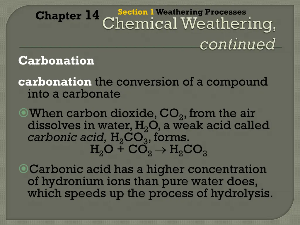 section 1 weathering processes 9