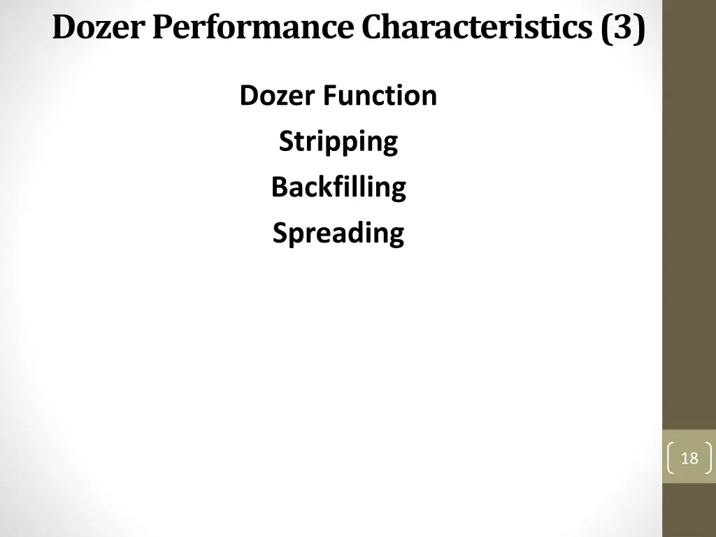 dozer performance characteristics 3