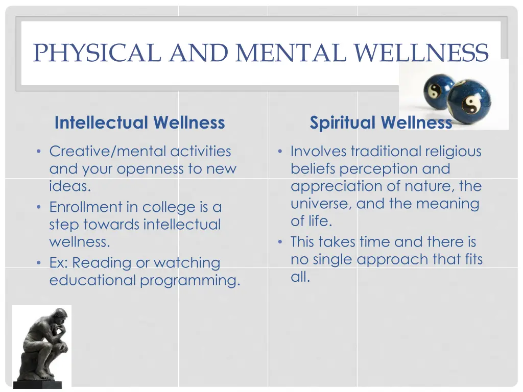 physical and mental wellness