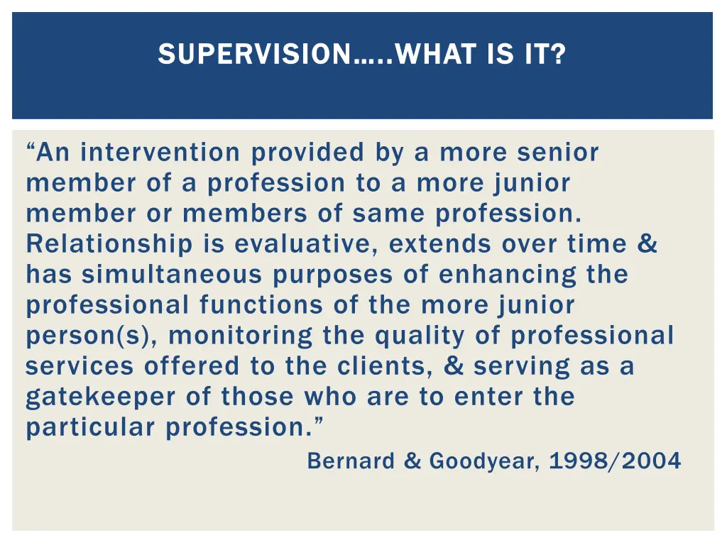 supervision what is it supervision what is it