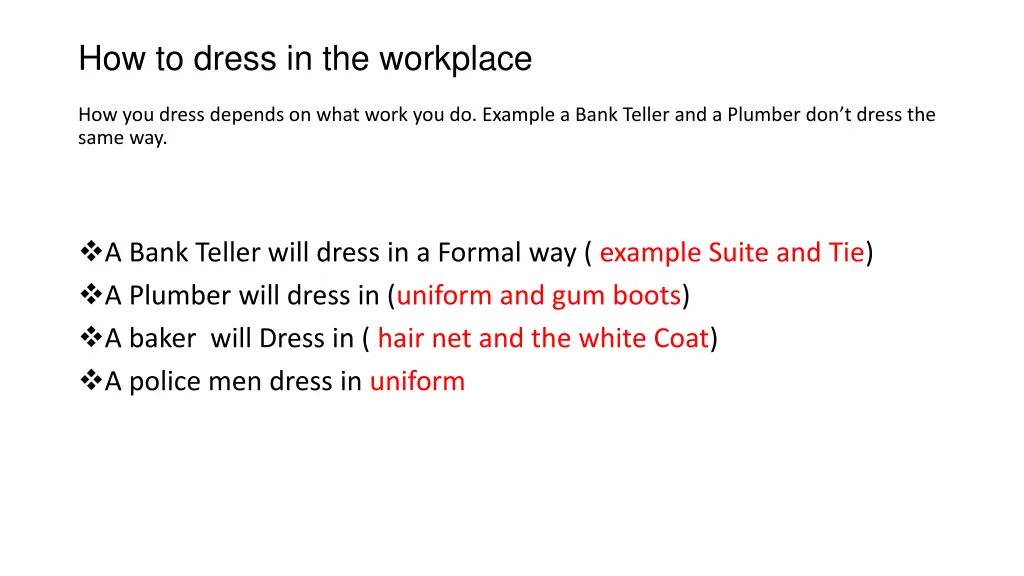 how to dress in the workplace