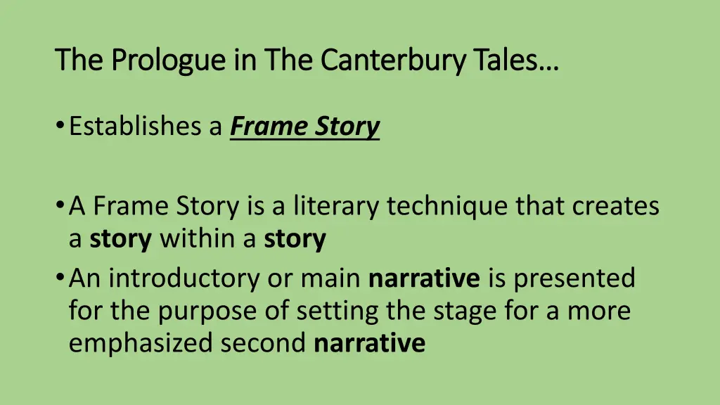 the prologue in the canterbury tales the prologue