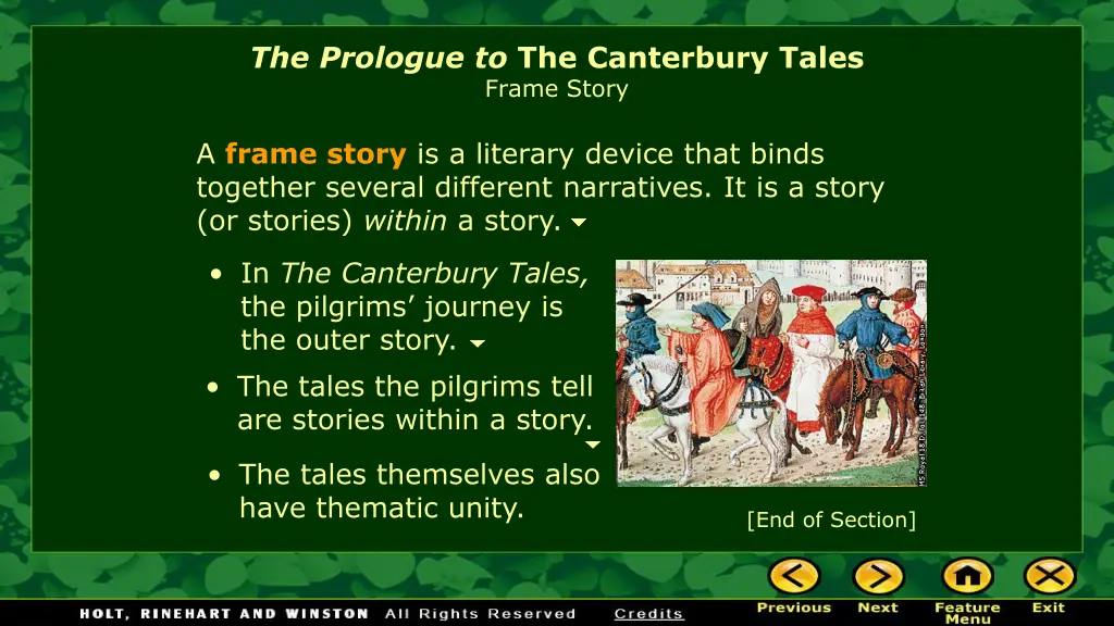 the prologue to the canterbury tales frame story