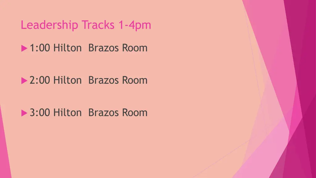 leadership tracks 1 4pm