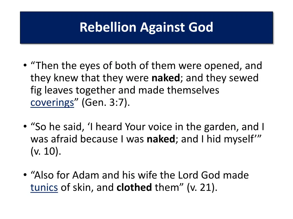 rebellion against god