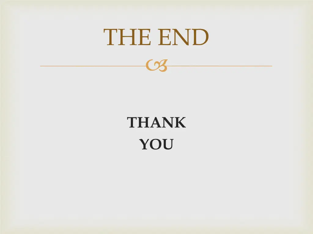 the end