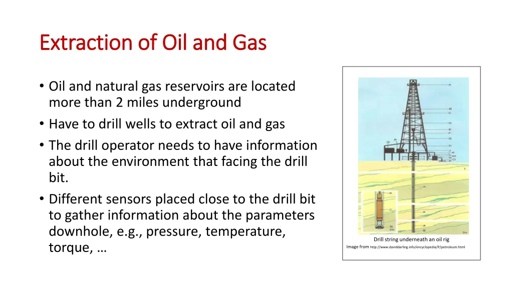 extraction of oil and gas extraction