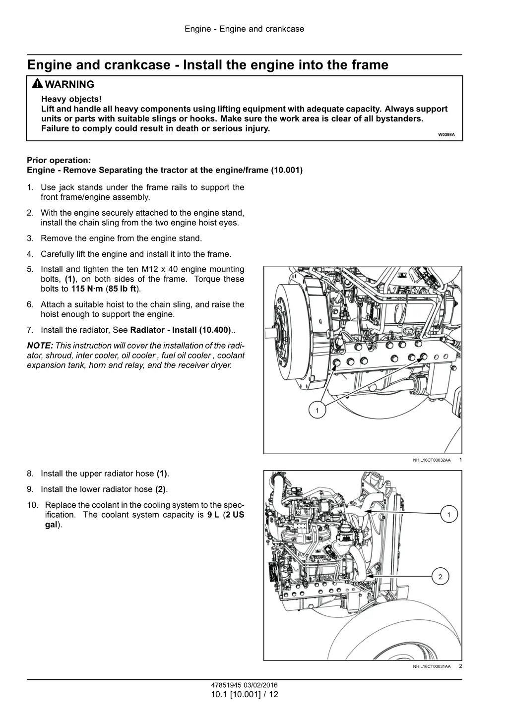 engine engine and crankcase 9