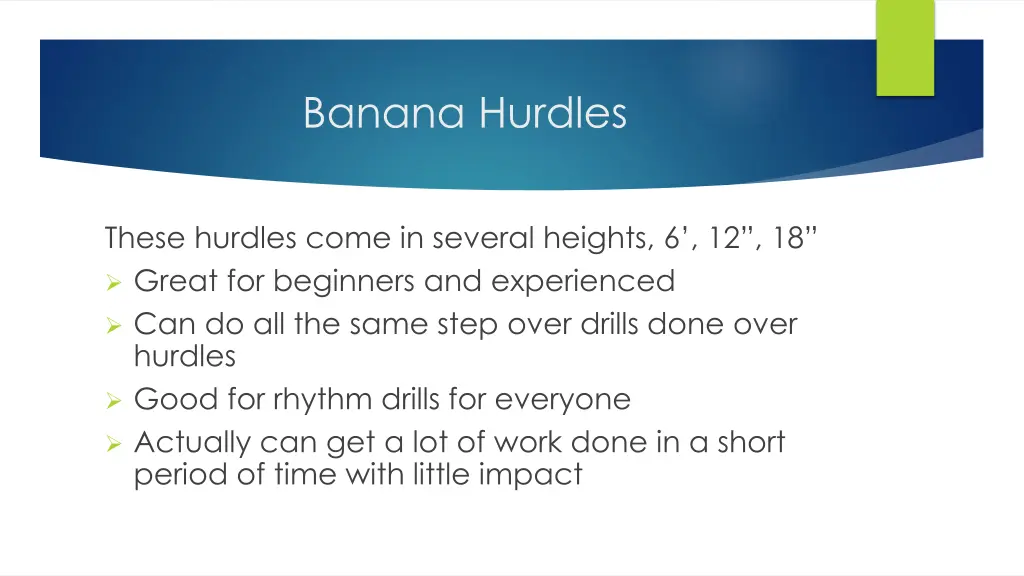 banana hurdles