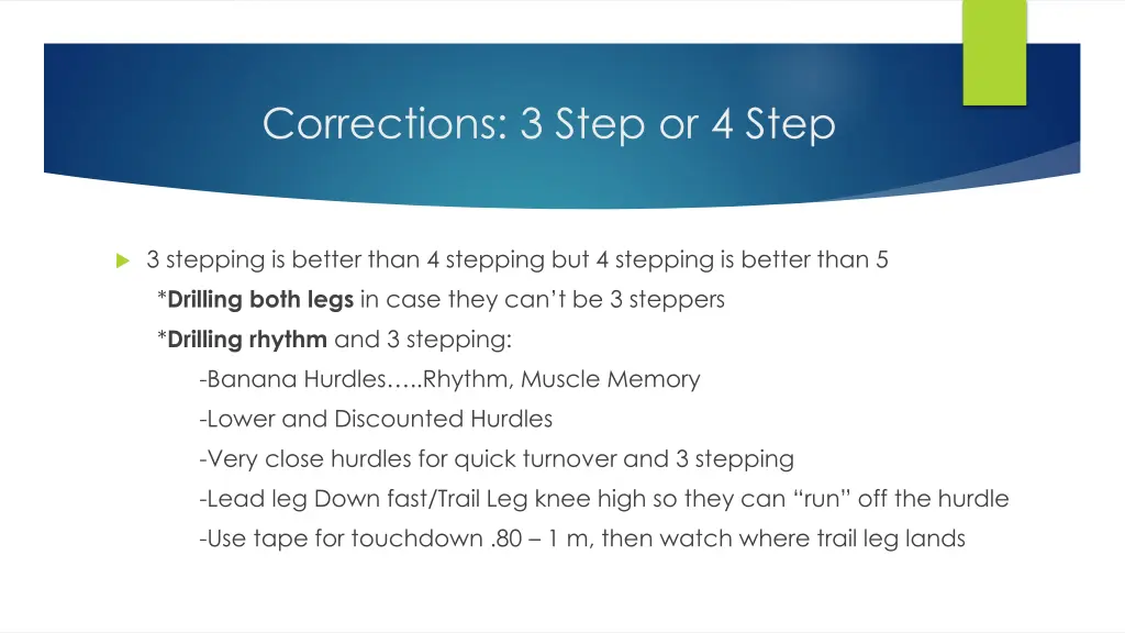 corrections 3 step or 4 step