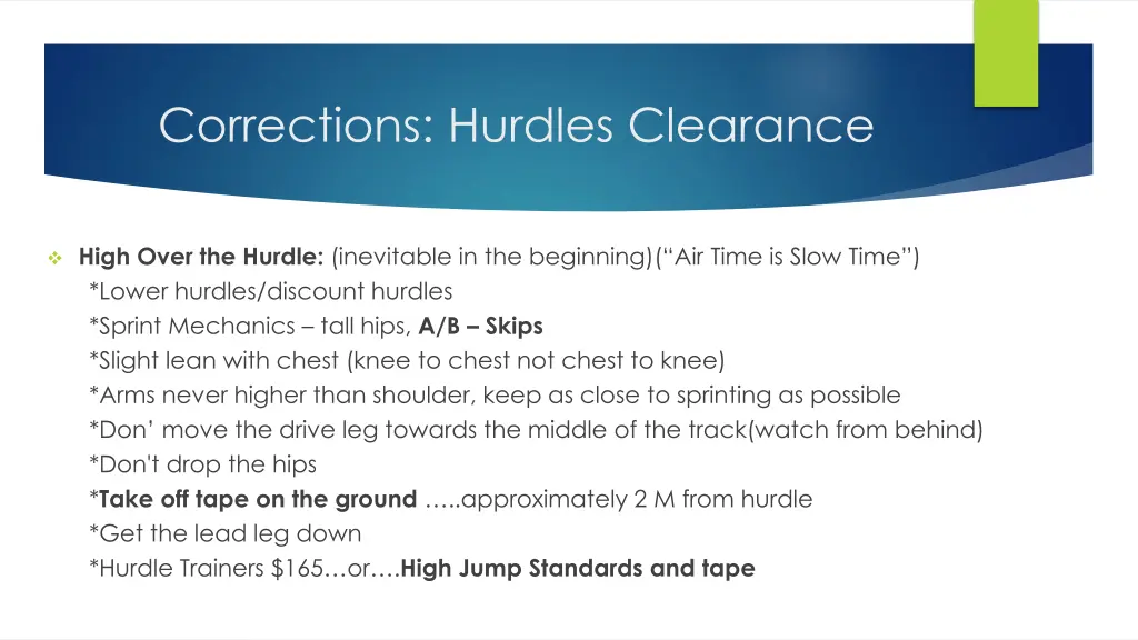 corrections hurdles clearance