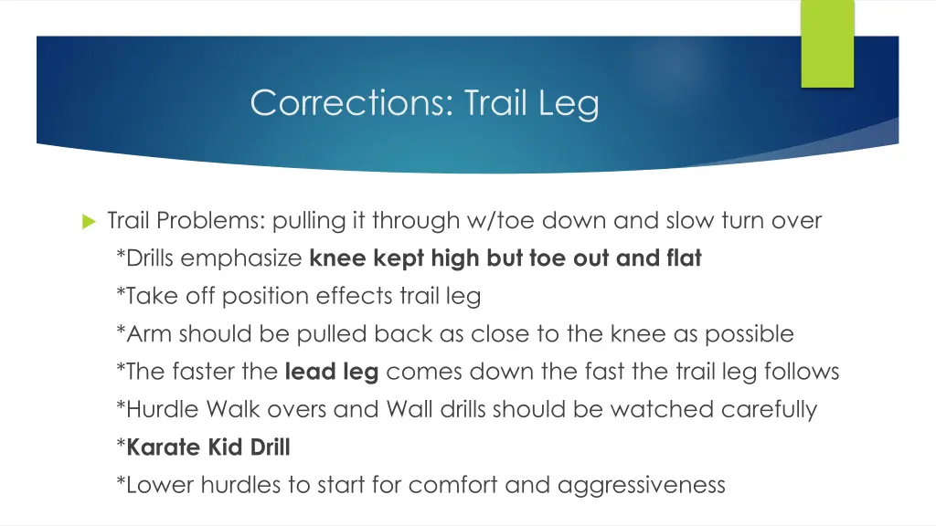 corrections trail leg