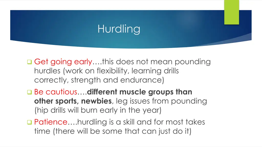 hurdling