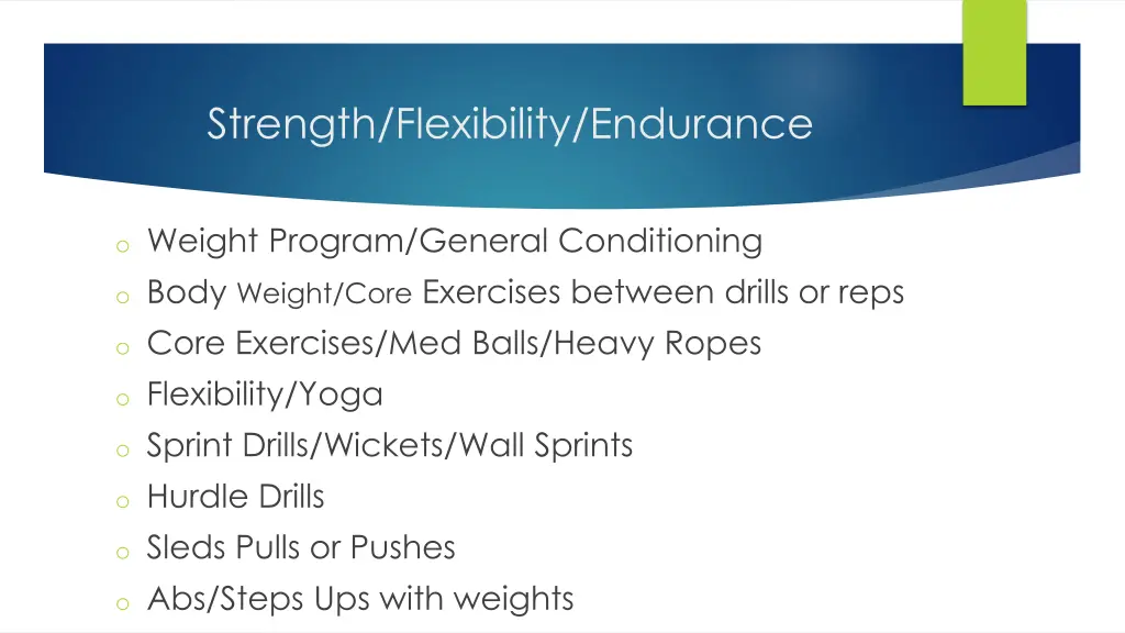 strength flexibility endurance