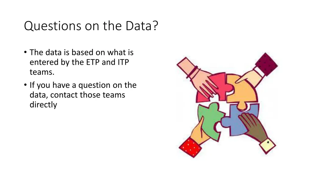 questions on the data