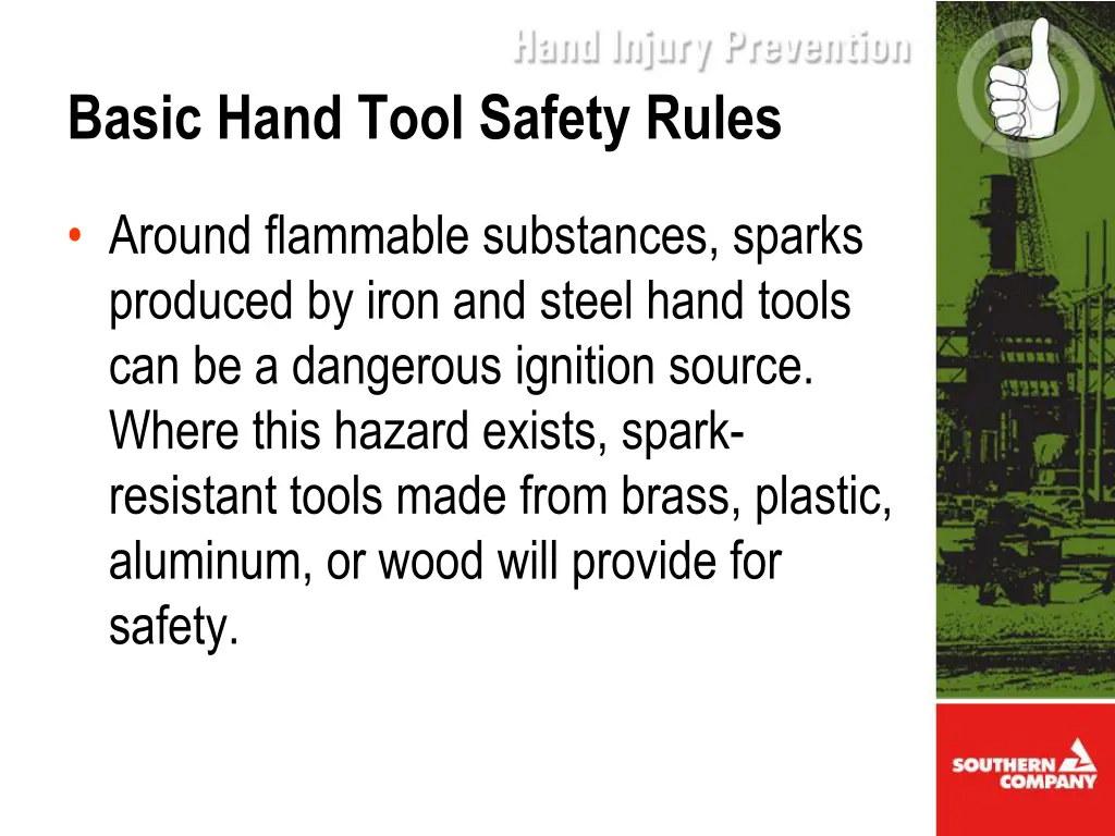 basic hand tool safety rules