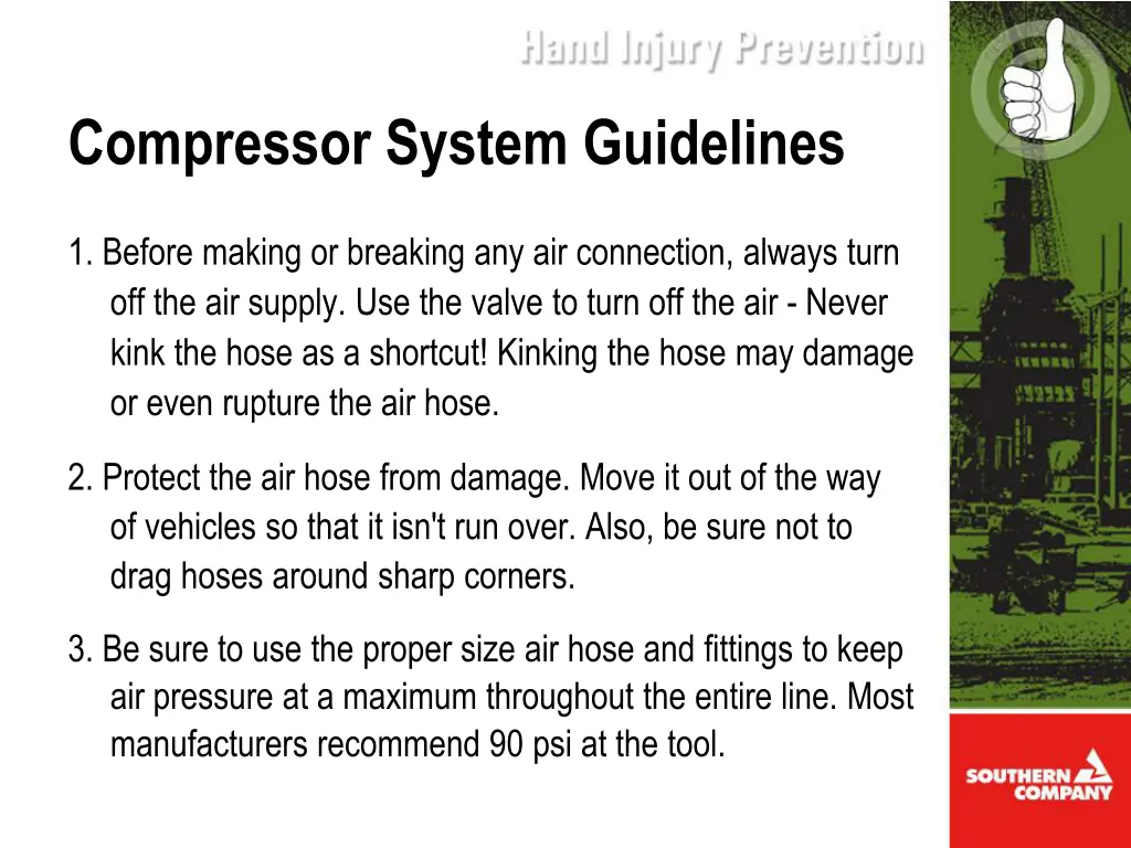 compressor system guidelines