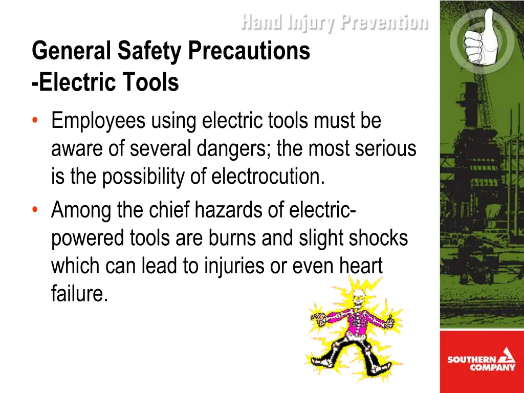 general safety precautions electric tools