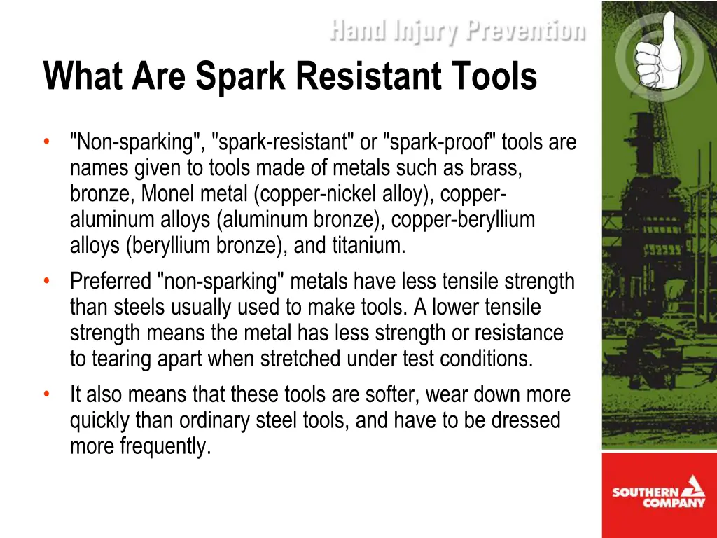 what are spark resistant tools