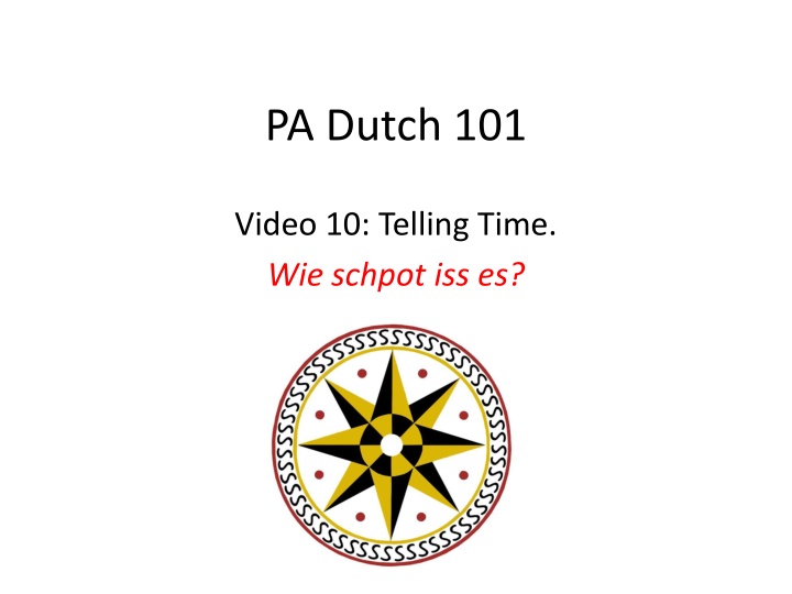 pa dutch 101