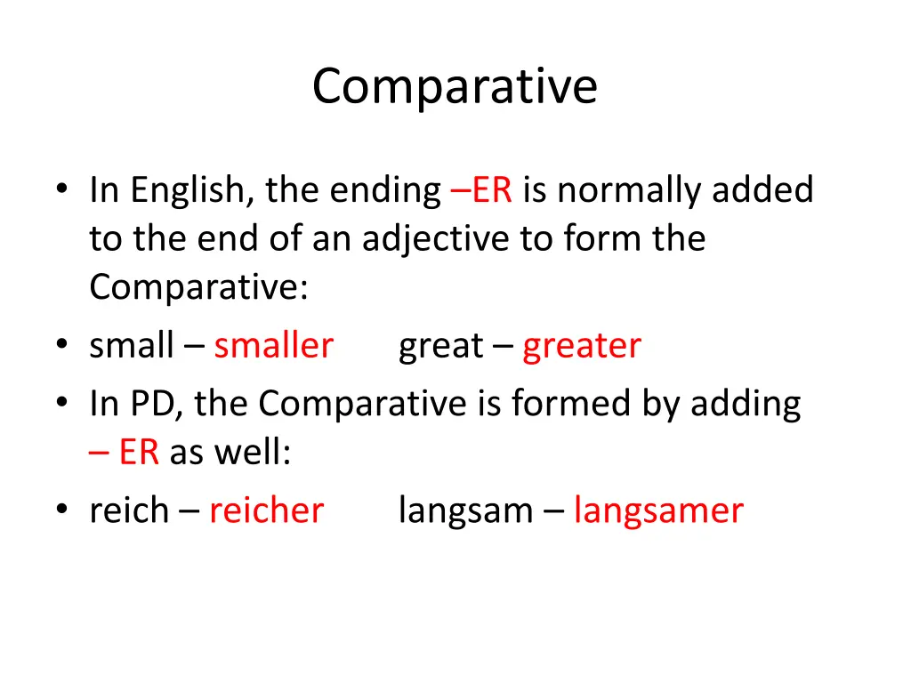 comparative