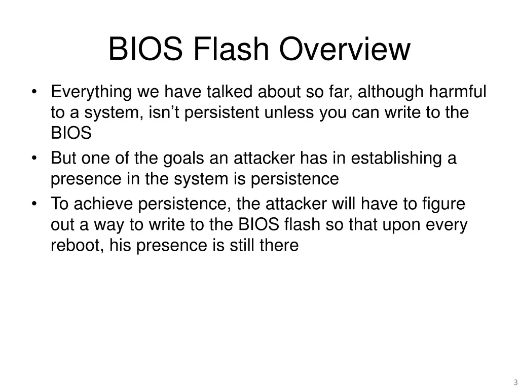 bios flash overview