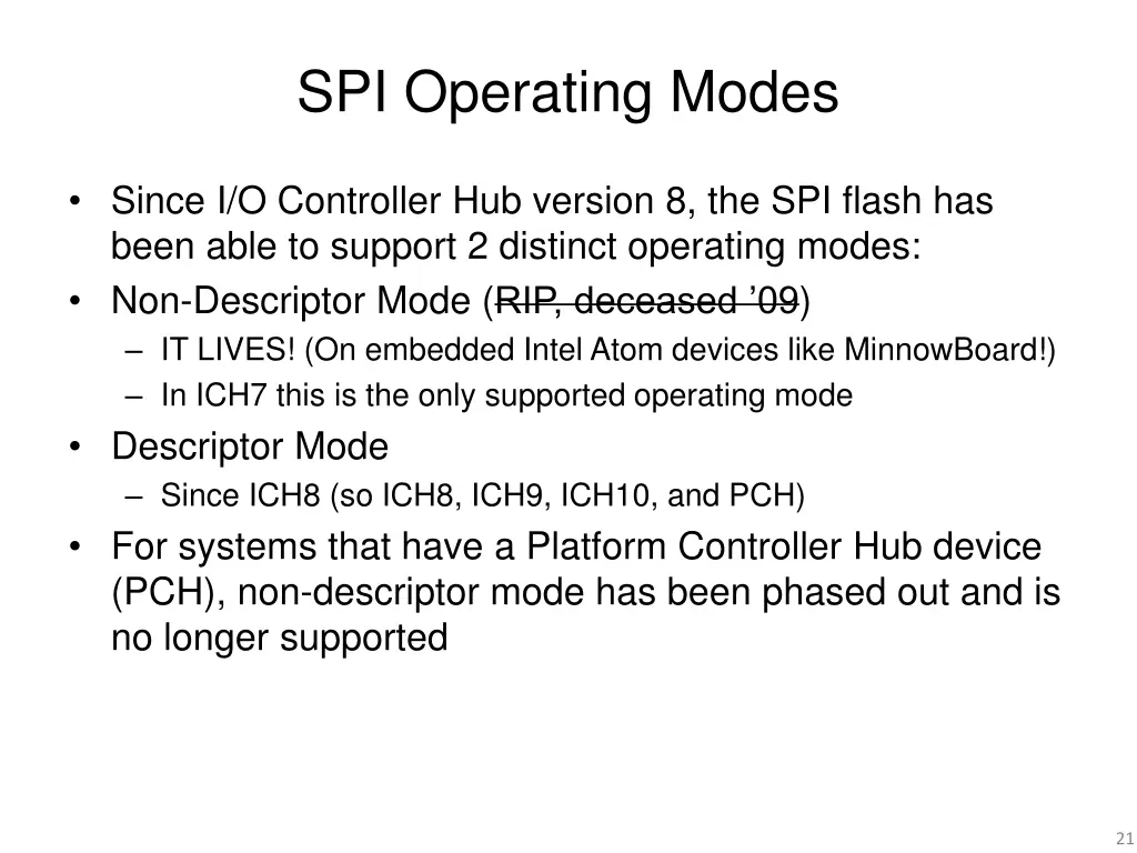 spi operating modes