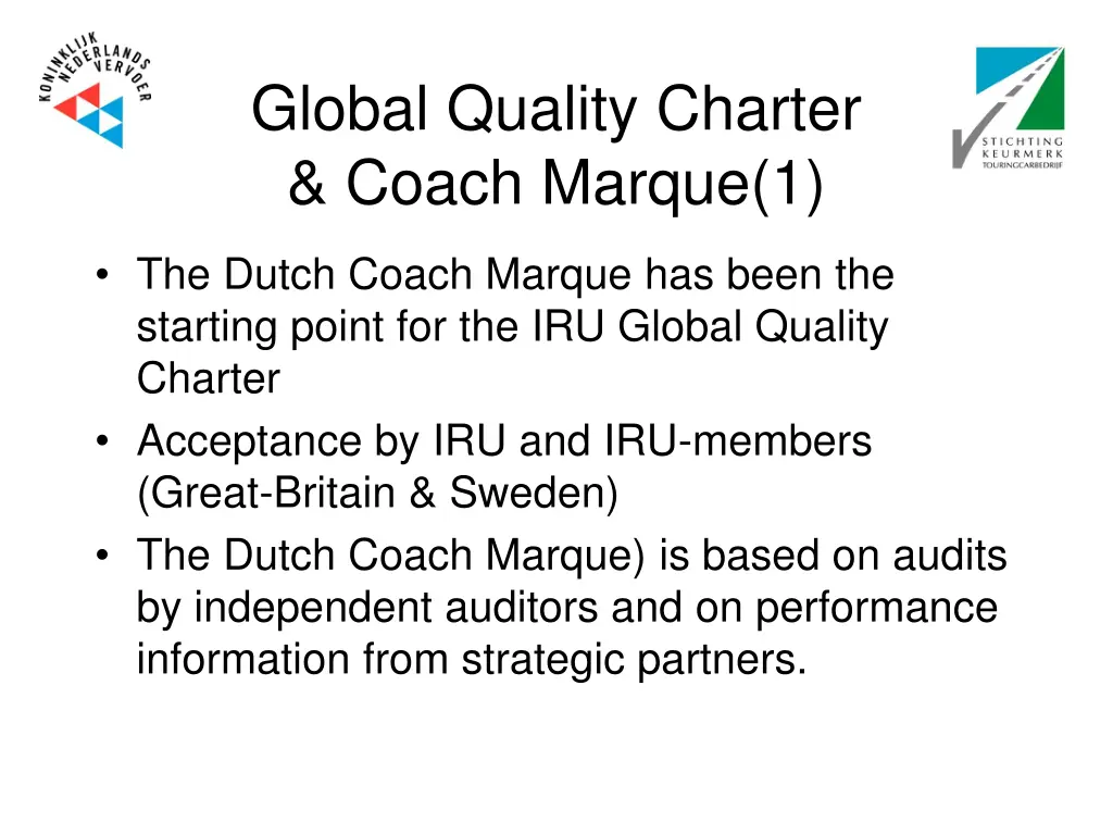 global quality charter coach marque 1