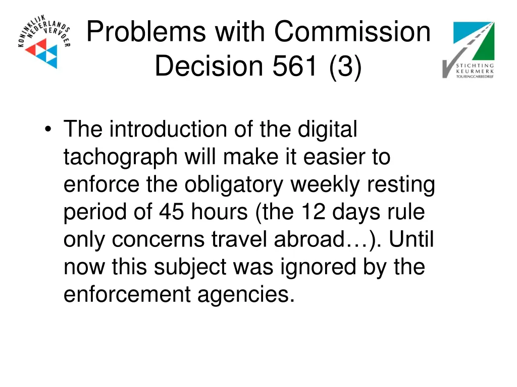 problems with commission decision 561 3