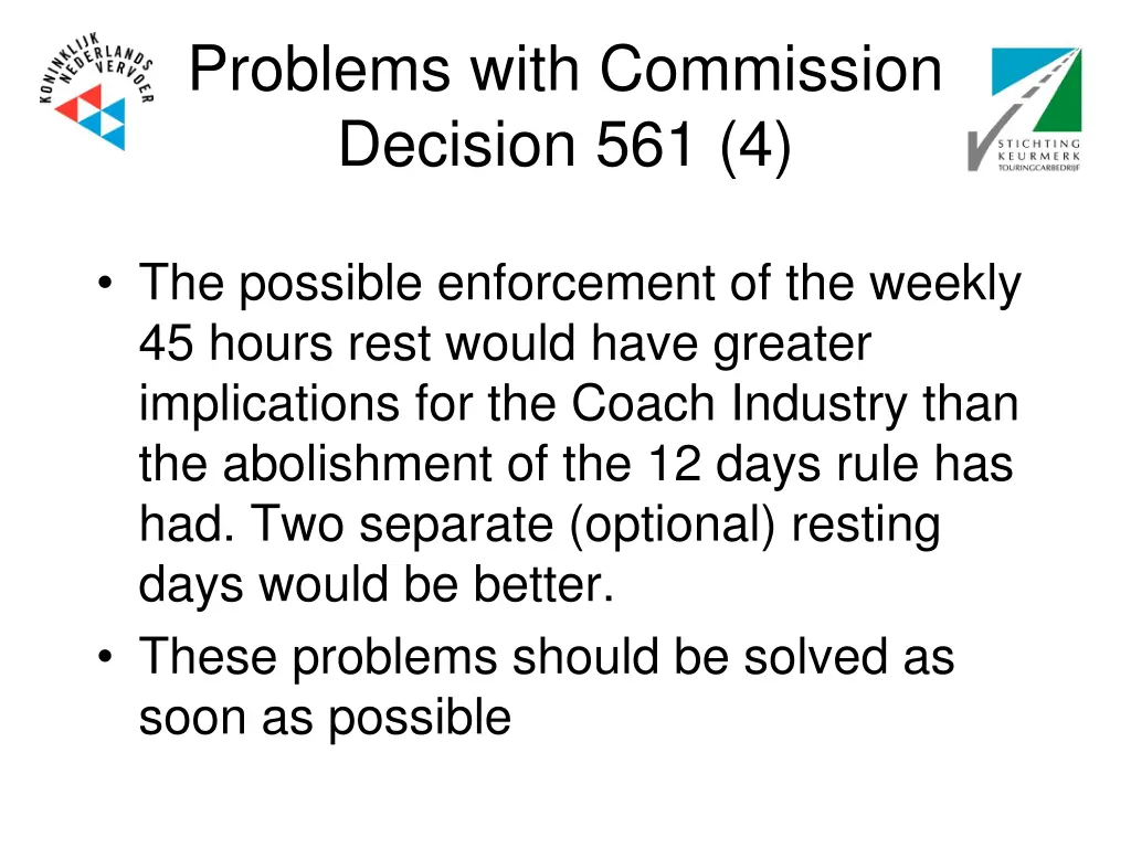 problems with commission decision 561 4