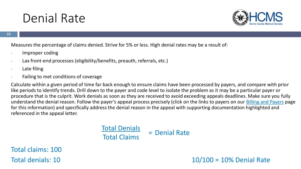 denial rate