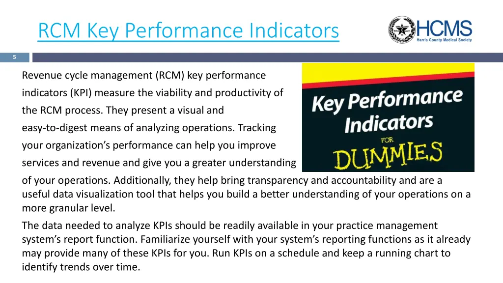 rcm key performance indicators