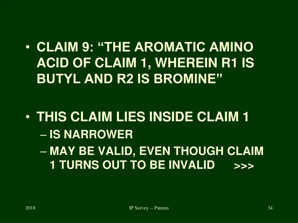 claim 9 the aromatic amino acid of claim