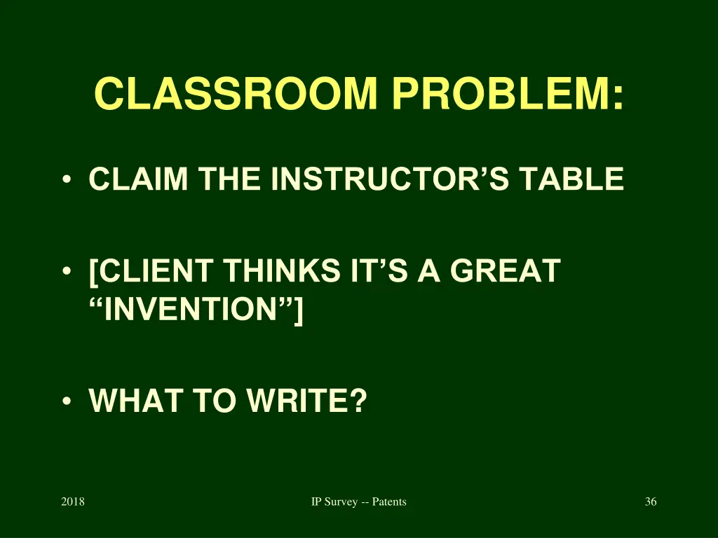 classroom problem