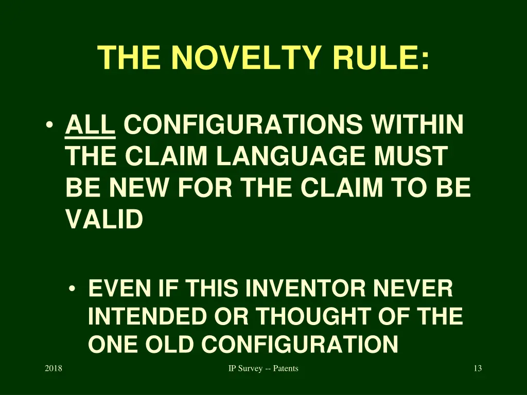 the novelty rule