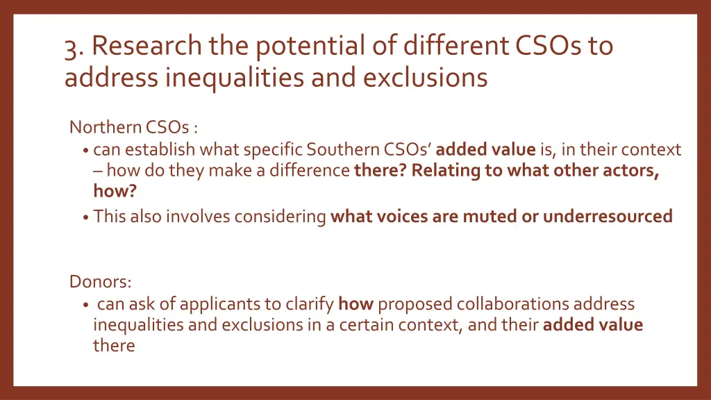 3 research the potential of different csos