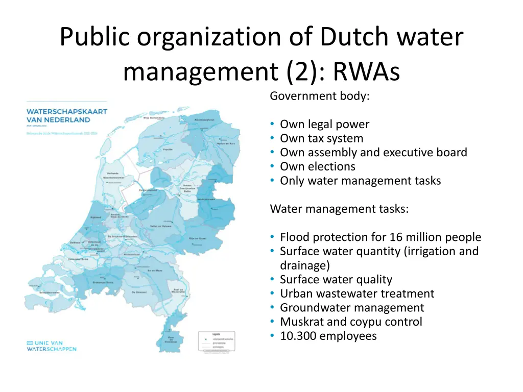 public organization of dutch water management