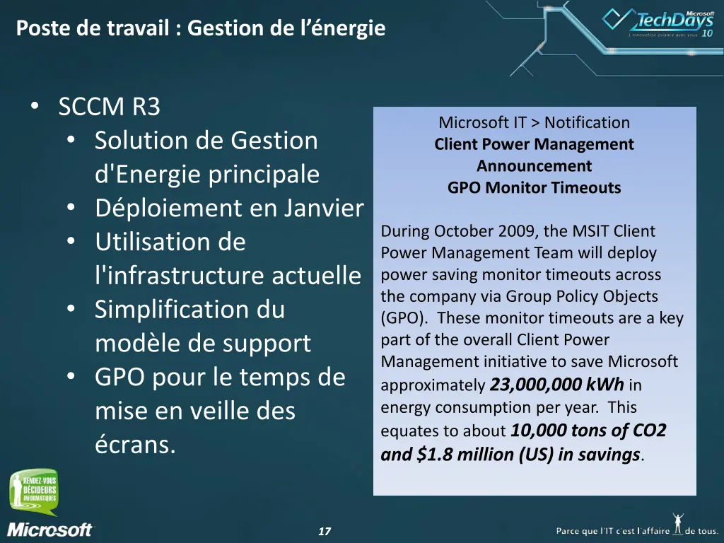 poste de travail gestion de l nergie