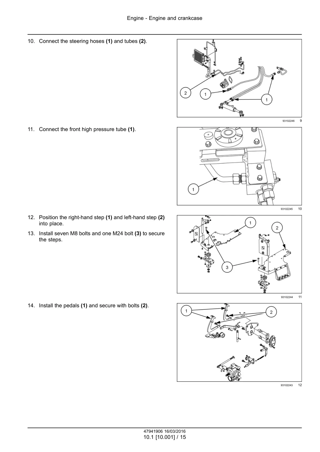 engine engine and crankcase 12