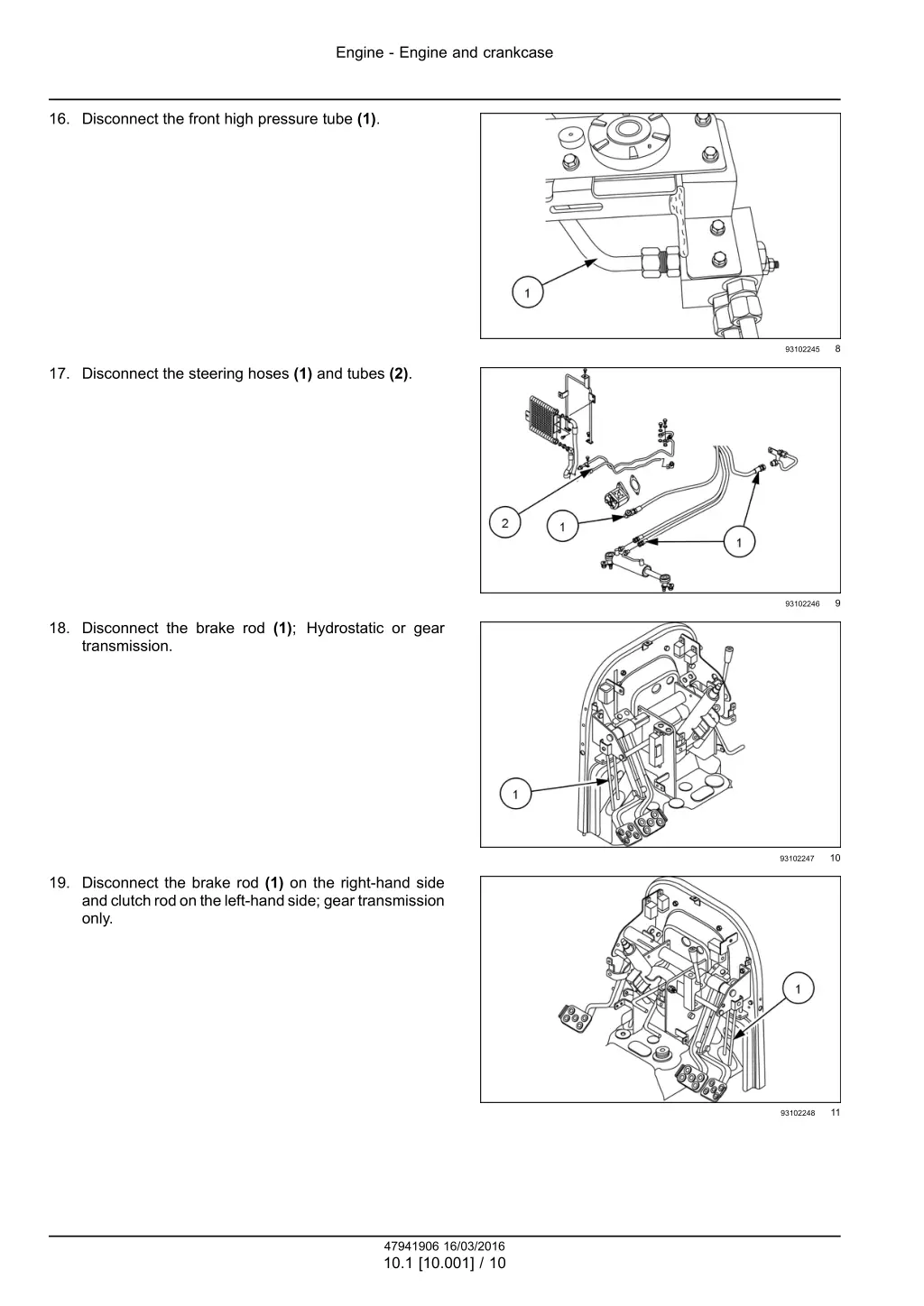 engine engine and crankcase 7