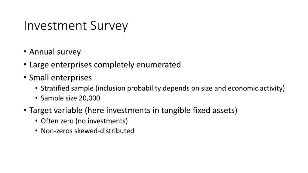 investment survey