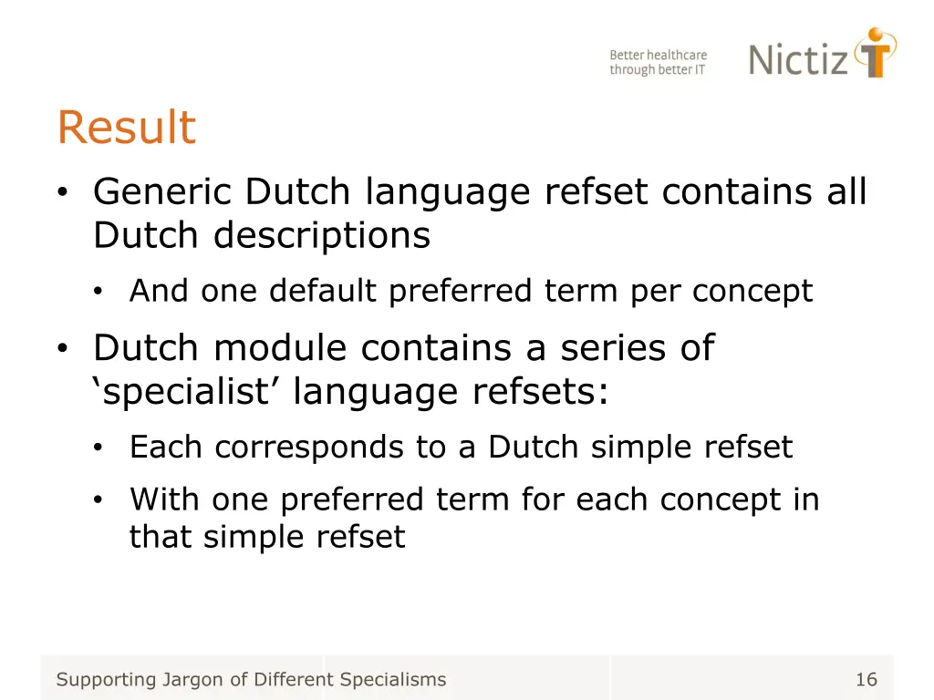 result generic dutch language refset contains