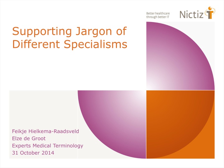 supporting jargon of different specialisms