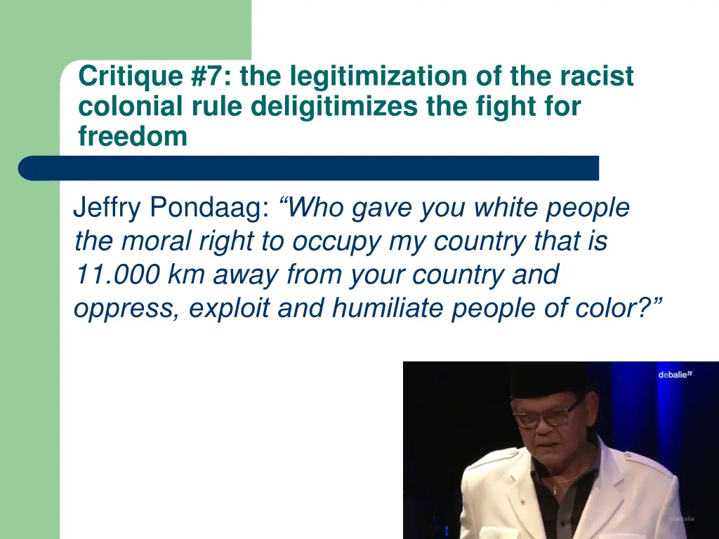 critique 7 the legitimization of the racist