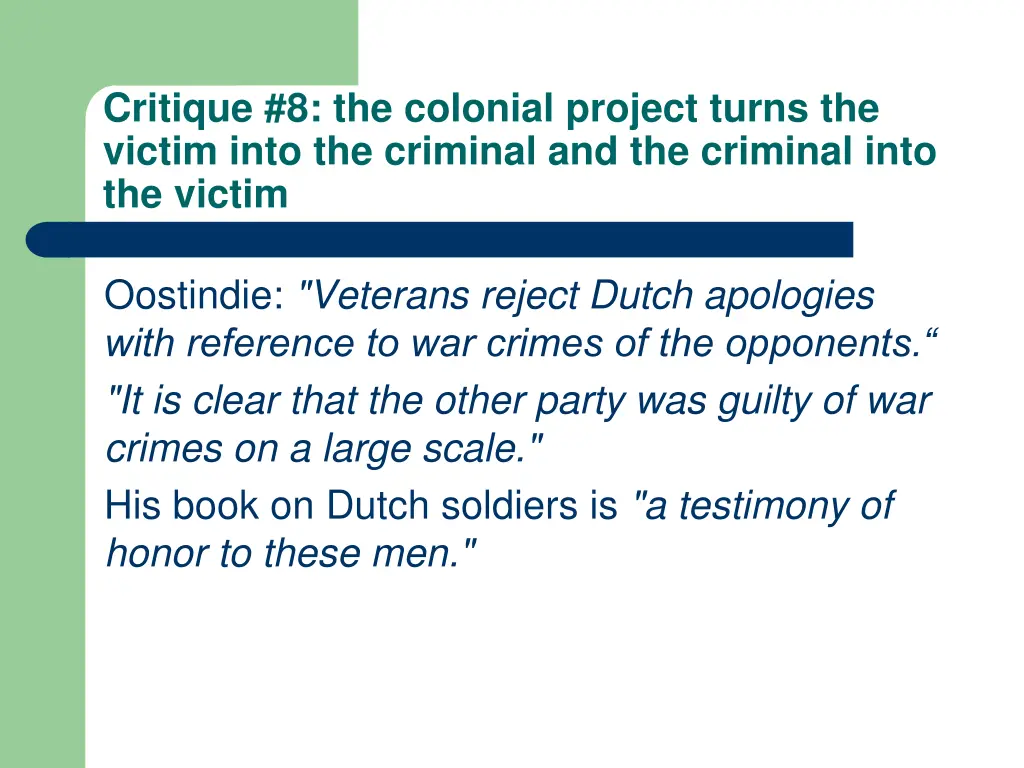 critique 8 the colonial project turns the victim