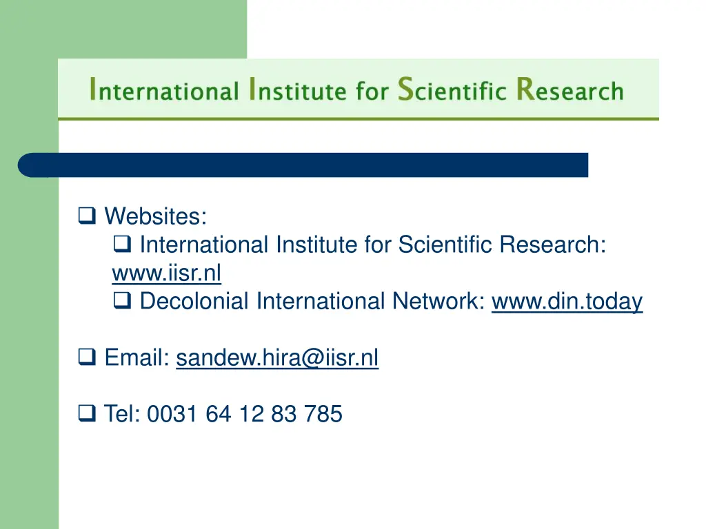 websites international institute for scientific