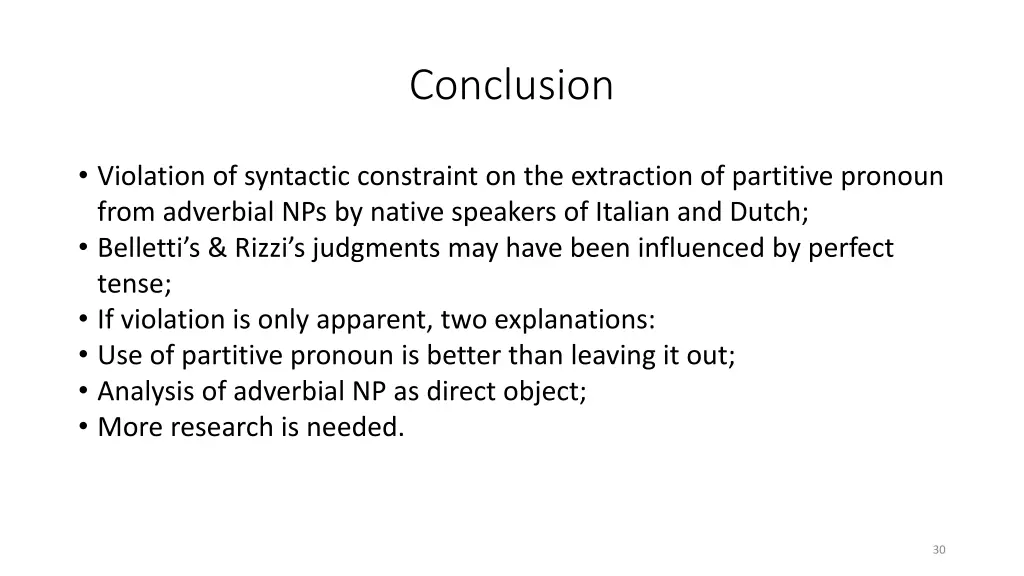 conclusion