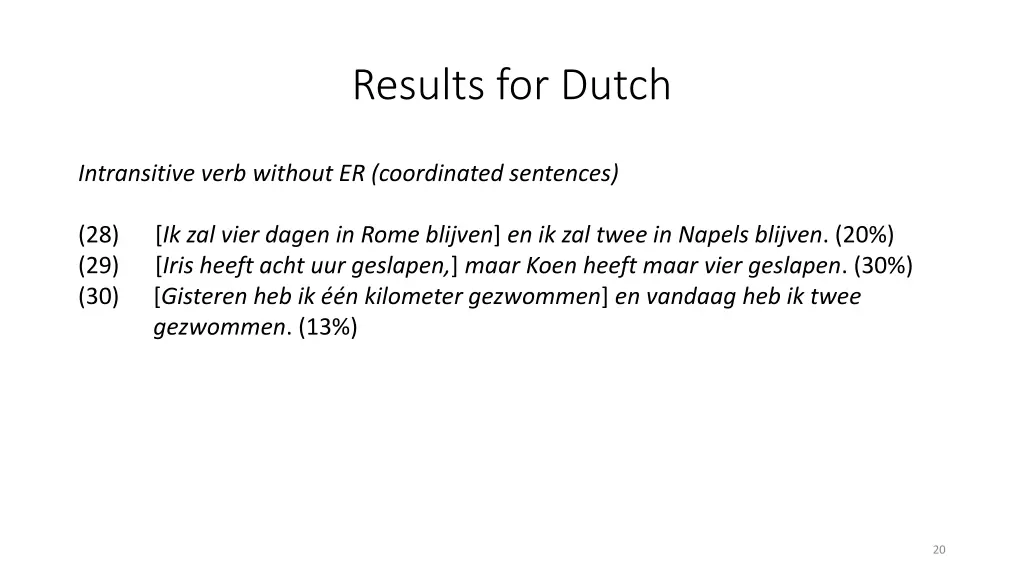 results for dutch 1